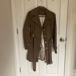 Olive Calvin Klein Trench Raincoat size us XS